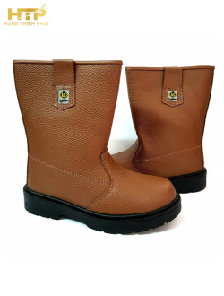 Ủng da tiêu chuẩn CE mũi thép và đế lót thép USAFETY-102B