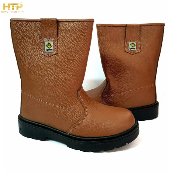 Ủng da tiêu chuẩn CE mũi thép và đế lót thép USAFETY-102B